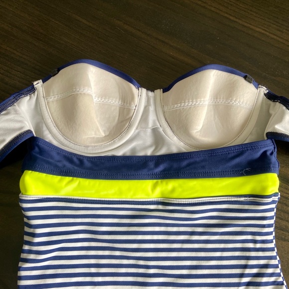 Splendid Strapless Swimsuit Malibu Stripe Bathing - Picture 6 of 7